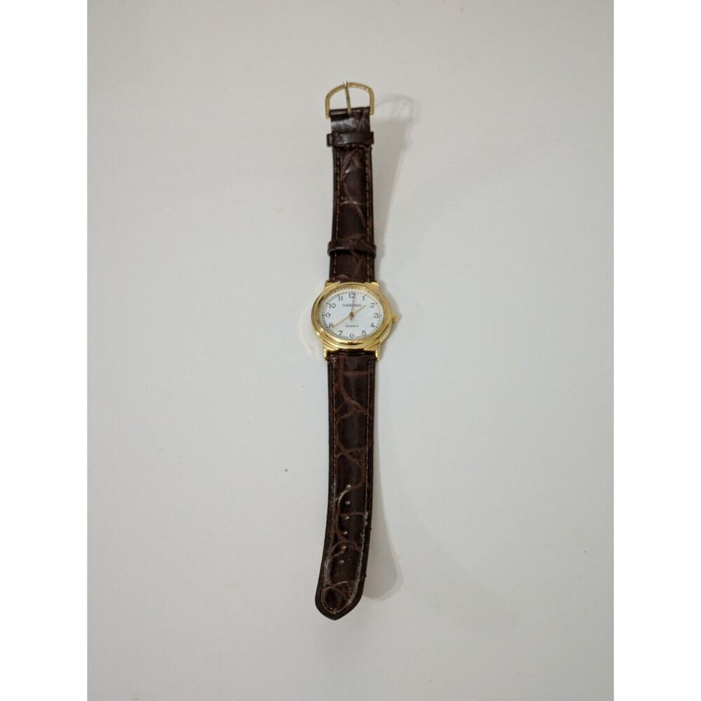 Haband Men's Brown‎ Buckle Band Analog Watch